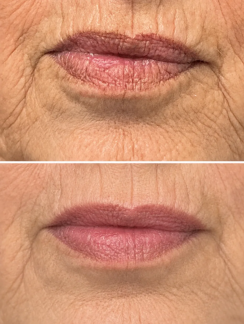 Endolift before and after — Perioral lines